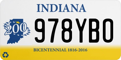 IN license plate 978YBO