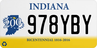 IN license plate 978YBY
