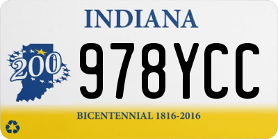 IN license plate 978YCC