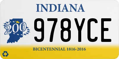 IN license plate 978YCE