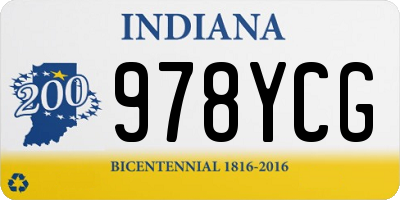 IN license plate 978YCG