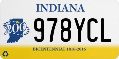 IN license plate 978YCL