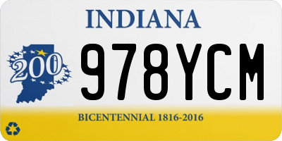 IN license plate 978YCM