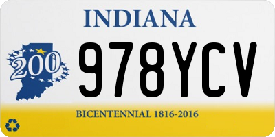 IN license plate 978YCV