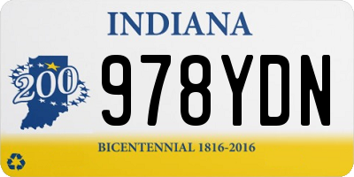 IN license plate 978YDN
