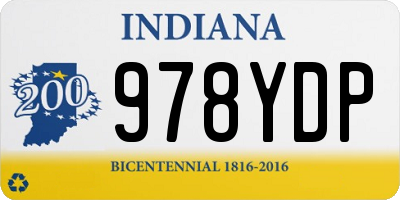 IN license plate 978YDP