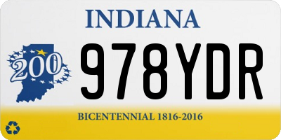 IN license plate 978YDR