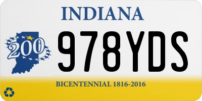 IN license plate 978YDS