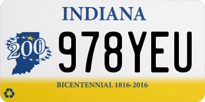 IN license plate 978YEU