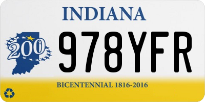 IN license plate 978YFR