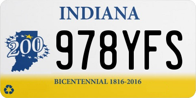 IN license plate 978YFS
