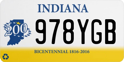 IN license plate 978YGB