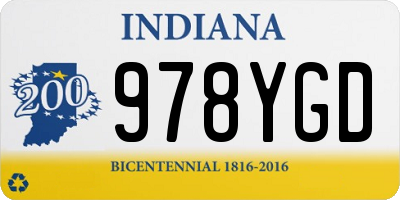 IN license plate 978YGD