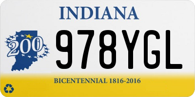 IN license plate 978YGL