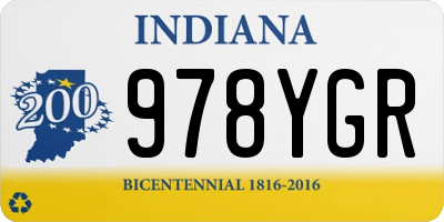 IN license plate 978YGR