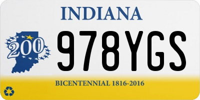 IN license plate 978YGS