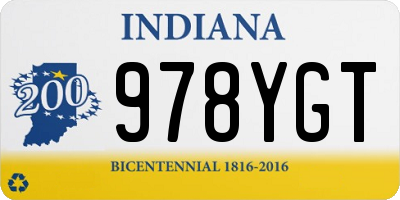 IN license plate 978YGT