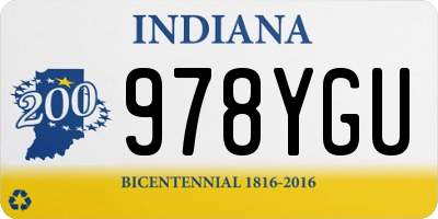 IN license plate 978YGU