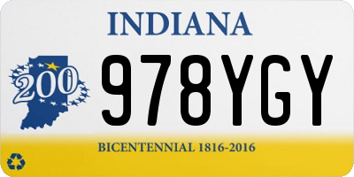 IN license plate 978YGY