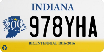 IN license plate 978YHA