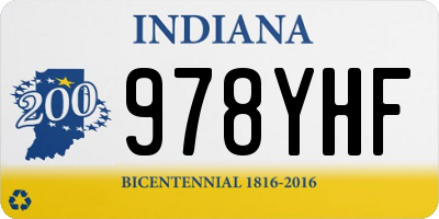 IN license plate 978YHF