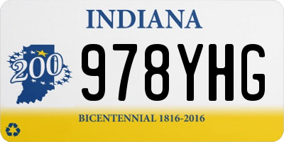 IN license plate 978YHG