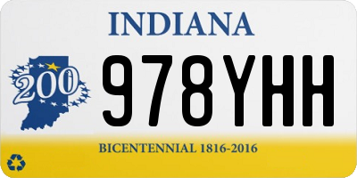 IN license plate 978YHH