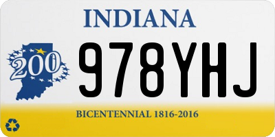 IN license plate 978YHJ