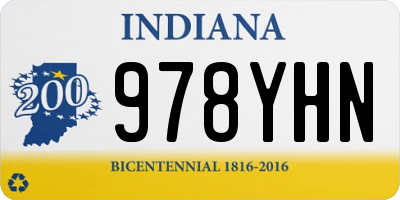 IN license plate 978YHN