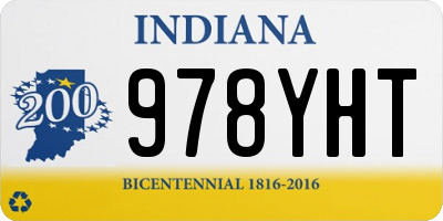 IN license plate 978YHT