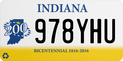 IN license plate 978YHU