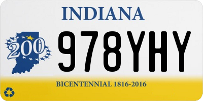 IN license plate 978YHY