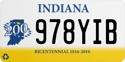 IN license plate 978YIB