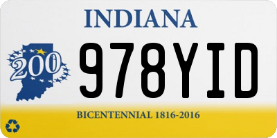IN license plate 978YID