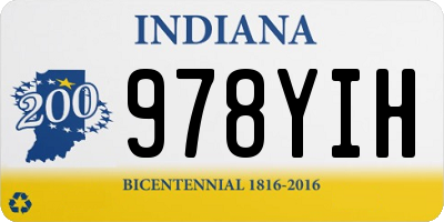 IN license plate 978YIH