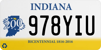 IN license plate 978YIU