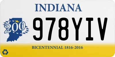 IN license plate 978YIV