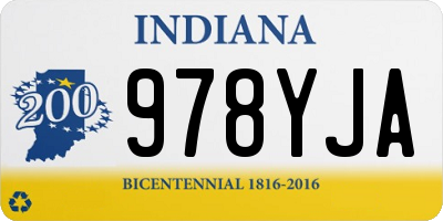 IN license plate 978YJA