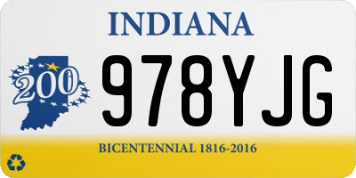 IN license plate 978YJG