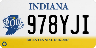IN license plate 978YJI