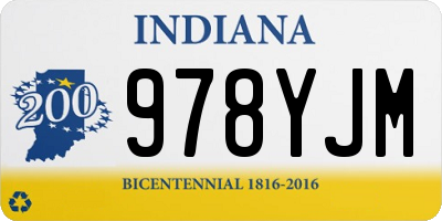 IN license plate 978YJM