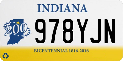 IN license plate 978YJN