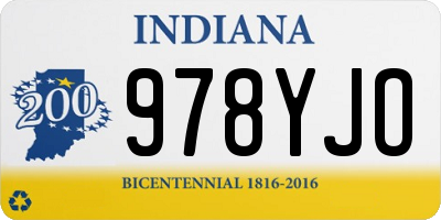 IN license plate 978YJO