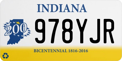 IN license plate 978YJR