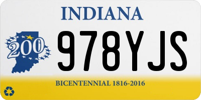 IN license plate 978YJS