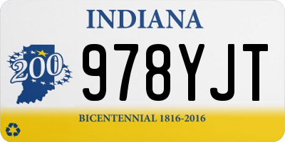 IN license plate 978YJT