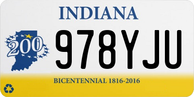 IN license plate 978YJU