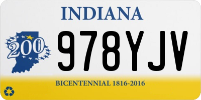 IN license plate 978YJV