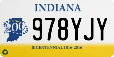 IN license plate 978YJY