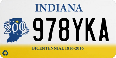 IN license plate 978YKA
